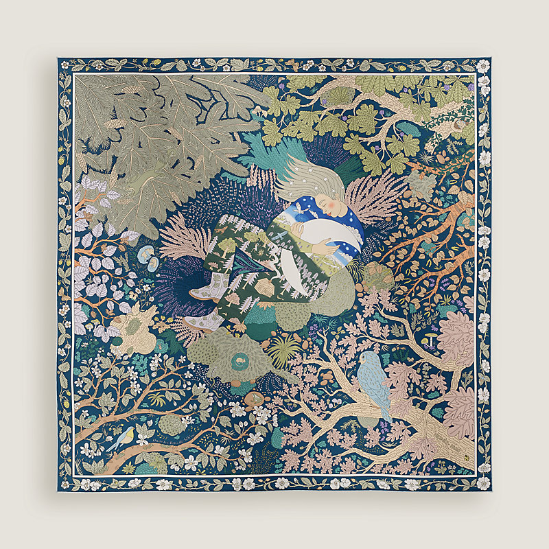 Dans les Bras de Selene scarf 90 - White | Hermès Mainland China